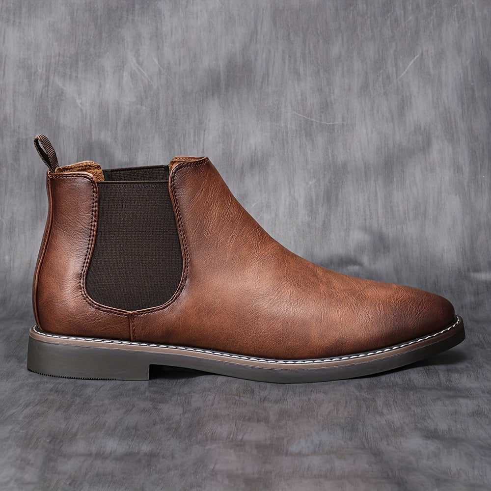 Men's Comfortable Chelsea Boots, Casual Walking Shoes, Slip-on Boots