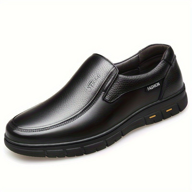 Durable Non Slip Men's Dress Shoes, Formal Round Toe For Wedding Business Party Banquet Office For Spring And Autumn