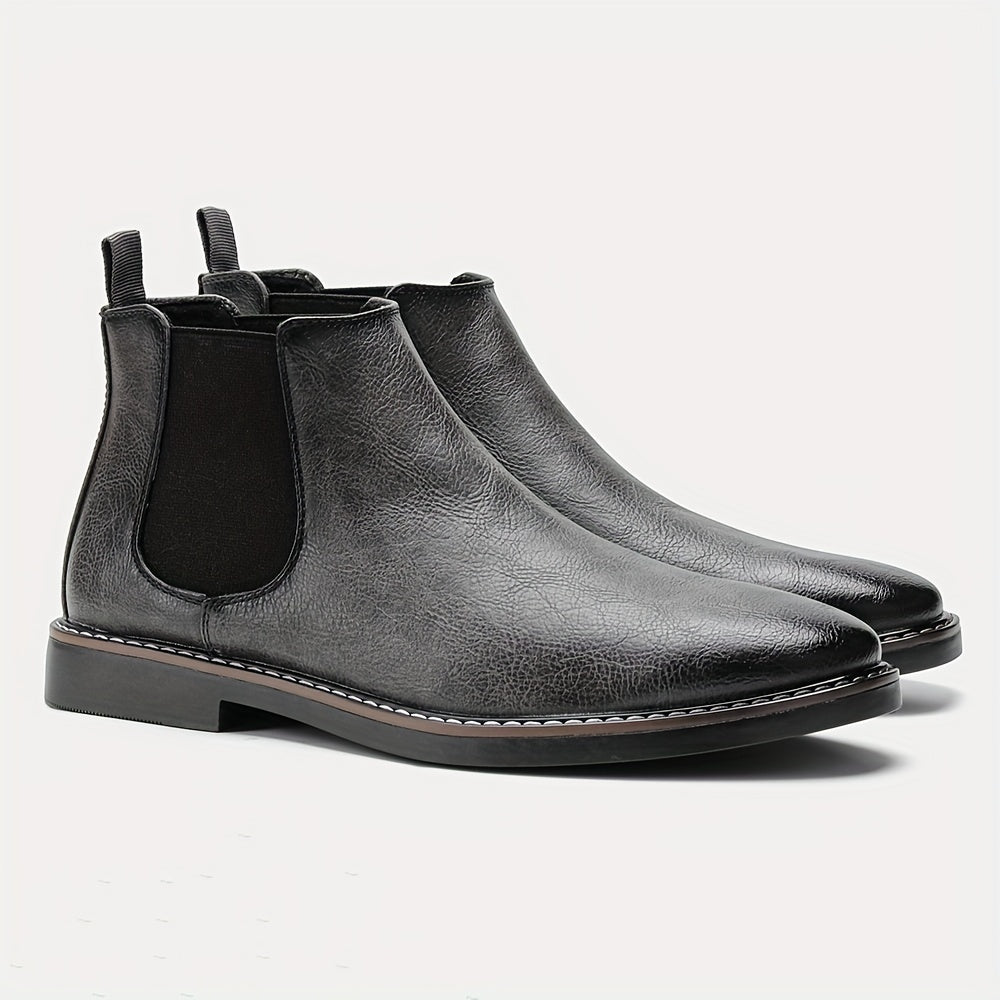 Men's Comfortable Chelsea Boots, Casual Walking Shoes, Slip-on Boots